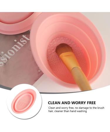 FRCOLOR of Makeup Brush Makeup Brush Cleaning Tool Makeup Brush Stand Cosmetic Brush Cleaning Mat Makeup Brush Cleaning Kit Makeup Dryer Foldable Silica Gel Bracket - Buy Online on GoSupps.com