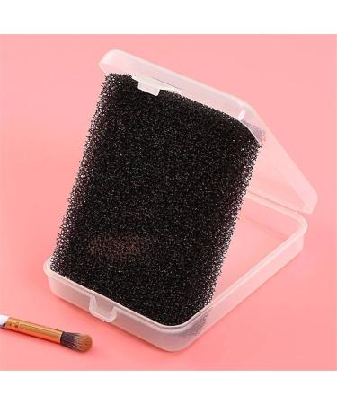 Makeup Brush Cleaner Sponge Box - Transparent Remover & Cleaning Mat for Powder Brushes | Essential Makeup Tool - Buy Online on GoSupps.com