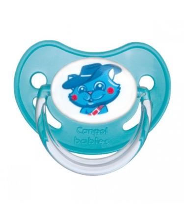 Baby pacifier soother cat blue size A - 0 to 6 months orthodontic