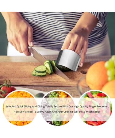 Finetaur Stainless Steel Finger Guards - 5pcs Anti-Cut Protectors for Dicing and Slicing - Buy Online on GoSupps.com