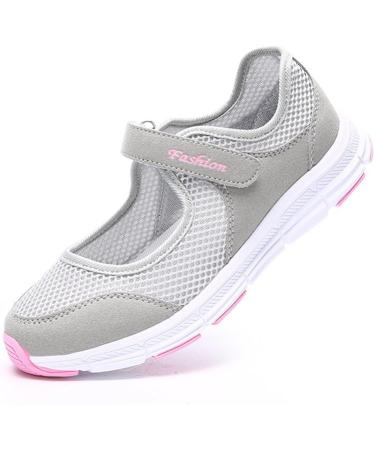 Buy Women's Outdoor Fitness Shoes - Breathable Mesh Sports Slippers with Velcro Fastener | Grey EU 36 - International Shipping Available - Buy Online on GoSupps.com