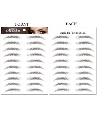 120 Pairs Eyebrow Tattoos Stickers Eyebrow Water Transfers Stickers Hair-Like Waterproof Eyebrow Stickers for Brow Grooming Shaping black - Buy Online on GoSupps.com