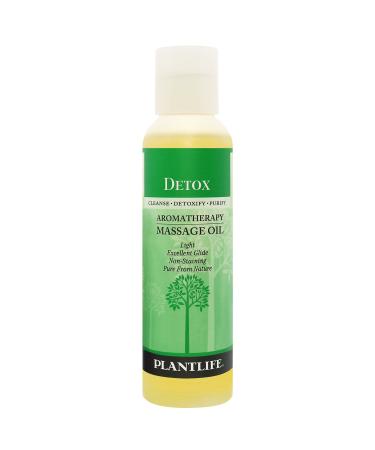 Plantlife Detox Massage Oil - Absorbs Deeply into The Skin and is Circulated Throughout Providing Optimum Benefit to The Mind and Body - Made in California 4 oz