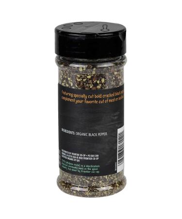 Frontier Co-op Organic Cracked Pepper - Prime Cuts 4.09 oz (116 g) | Certified Organic Spice - Buy Online on GoSupps.com