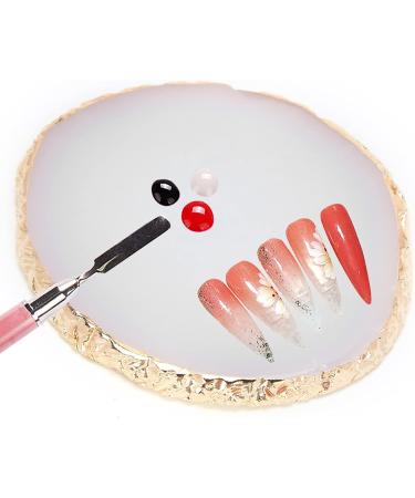  OKAT Manicure Palette Nail Polish Pigment Mixing Plate Comfortable Texture for Nail Art Display Stand for Photo Props (White) - Buy Online on GoSupps.com