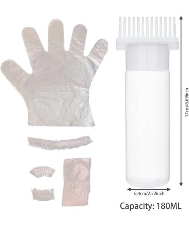 Hair Oil Applicator Bottle 180ml with Hair Dye Kit Root Comb Applicator Bottle with Clear Scale Hair Bleach Kit for Home Barber Shop Hair Dye Tools - Buy Online on GoSupps.com