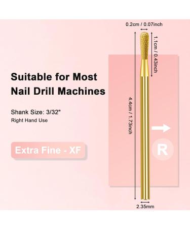 CGBE Nail Miller Attachments | Wolframcarbid Bits for Precision Nail Care | 3/32 Inch Pear Shape Grinding Heads | Extra Fine Grain for Nail Skin Removal - Buy Online on GoSupps.com
