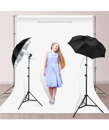 LimoStudio Case of 2  40" Double Layer Black & Silver Photo Studio Umbrella Photo Video Reflector  LMS127 - Buy Online on GoSupps.com