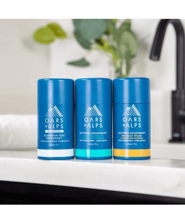 Oars + Alps Aluminum Free Deodorant for Men and Women Dermatologist Tested and for Sensitive Skin Variety 3 Pack 2.6 Oz Each 3ct - Variety - Buy Online on GoSupps.com