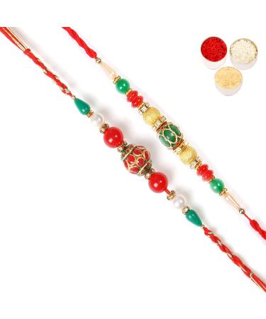 Ghasitaram Gifts Rakhi for Brother Rakhis Online - Set of 2 268 270 Fancy Rakhis
