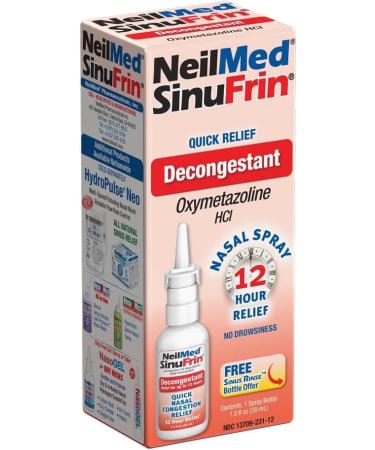 NeilMed SinuFrin Decongestant 12 Hour Nasal Spray - 30mL Bonus Pack - Buy Online on GoSupps.com