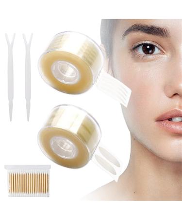Miralift Eyelid Palp Lifter Eyelid Lift - Invisible Eyelid Lifter Strips Kit Self-Adhesive Invisible Double Eyelid Tape with Fork Rods for Hooded Droopy Uneven Mono-eyelids Skin Tone