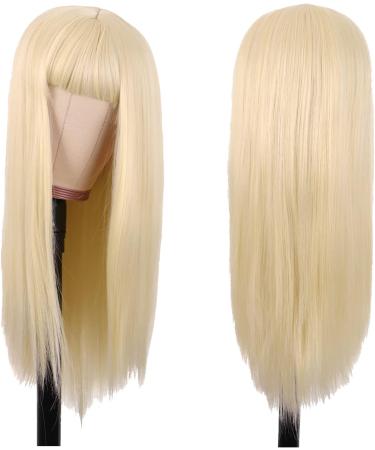 MapofBeauty Long Straight Synthetic Wig 22 Inch Heat Resistant Party Cosplay Mixed Blonde - Buy Online on GoSupps.com
