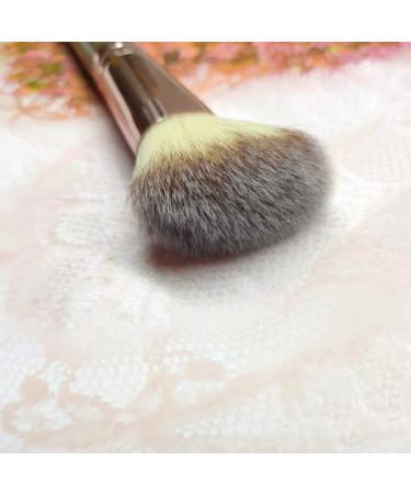 Double End Complexion Brush - Dual Ended Rose Gold Makeup Brush for Face Powder Liquid Foundation Concealer & Eyeshadow - Buy Online on GoSupps.com