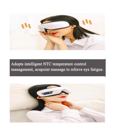Relaxing Eye Massager with Vibration & Music | Heated Eye Mask for Stress Relief at Home & Office - Buy Online on GoSupps.com