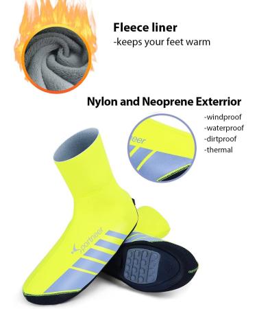 Sportneer Waterproof Thermal Cycling Shoe Covers - Windproof Bicycle Shoe Protectors - Large - Buy Online on GoSupps.com