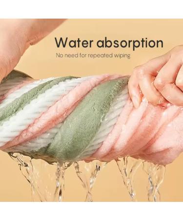 Microfiber Hair Towel Wrap for Women - 2 Pack Coral Velvet Turbans | Quick Dry Anti-Frizz Super Absorbent for All Hair Types - Pink & Blue Grey - Buy Online on GoSupps.com