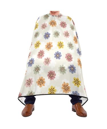Bolaz Waterproof Barber Cape -Colorful Rainbow Flower Cheetah Haircut Bib for Men Unisex Hair Cutting Cape(8rp1a)