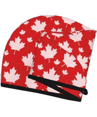 Maple Leaves Microfiber Hair Towel | Super Absorbent Coral Velvet Wrap for Women - Quick Dry Cap for Long Curly & Thick Hair - Buy Online on GoSupps.com
