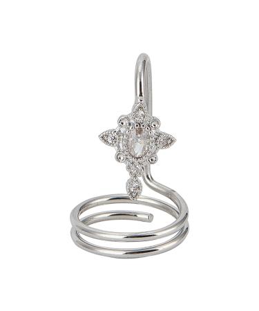 NICENEEDED Women Finger Nail Ring Fashionable Finger Nail Knuckle Rings Nail Cover Ring Fingernail Tip Rings Finger Nail Manicure Jewelry Nail Art Decorations Accessory for Daily Use
