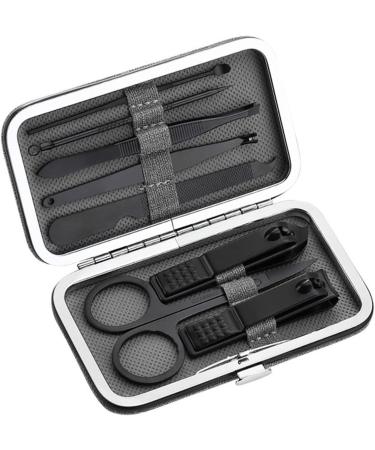 HCHGJKN Nail Clippers Manicure Nail Clippers Pedicure Set Black Stainless Steel Manicure Nail File Cutter Tweezers With Portable Travel(Schwarz) - Buy Online on GoSupps.com