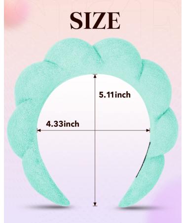 Lauzq Spa Headband for Skincare, Makeup Removal, Shower - Terry Cloth Makeup Headband for Washing Face - Hair Accessories - Green - Buy Online on GoSupps.com