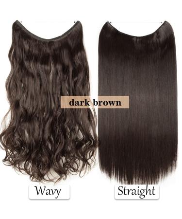 Shop 61 cm Smooth One Piece Human Hair Extensions - No Clip Remy Invisible Headband - 100g Light Brown Hair Pieces for Women - Buy Online on GoSupps.com