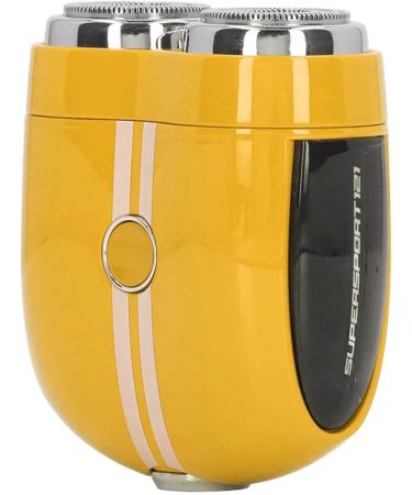 Electric Beard Trimmer Type C Charging 360mAh IPX7 Curved Mesh Wet and Dry Dual Use Zinc Alloy Electric Mini Beard Shaver for Travel (Yellow) - Buy Online on GoSupps.com