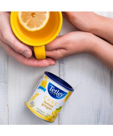 Tetley Care Lemon Ginger Herbal Tea - 20 Tea Bags 36 Grams Naturally Caffeine Free Ginger Lemon - Buy Online on GoSupps.com