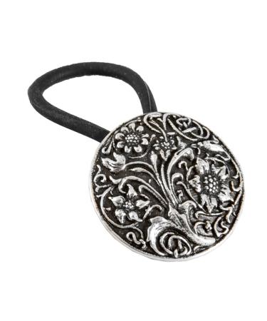 Ponytail Holder  Hair Accessory  Women's Hair Tie  Wildflowers  Handcrafted in the USA by Oberon Design