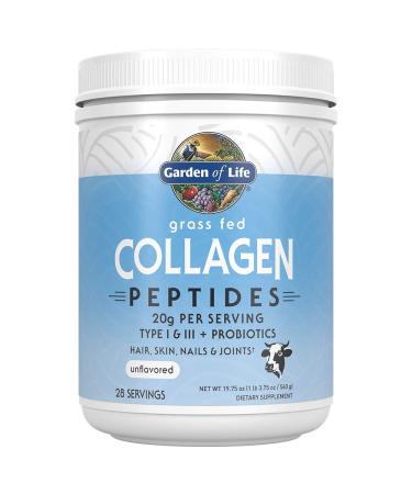 Garden of Life Grass Fed Collagen Peptides Unflavored 19.75 oz (560 g) - Buy Online on GoSupps.com