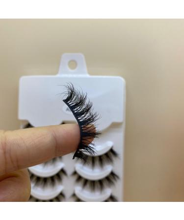 Eyelashes Russian Strip Lashes False Lashes Volume Strip Natural Fluffy (5 pairs short) - Buy Online on GoSupps.com