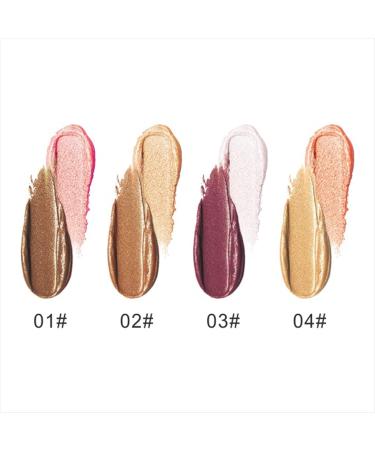 Leeofty Two-Color Eye Shadow Stick Shimmer Eye Shadow Pencil For Eyes Makeup 2 - Buy Online on GoSupps.com