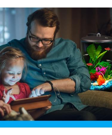 Koller Products 3-Gallon 360 Aquarium with LED Lighting, Power Filter - Ideal for Tropical Fish - Crystal Clear Clarity - 7 Color Choices AP360A-3FFP - Buy Online on GoSupps.com