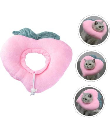 Ipetboom 1pc Pink Cat Headgear Recovery Pet Anti-Lick Lovely Anti-Licking Juicy Peach Neck Dog L Pink - Buy Online on GoSupps.com