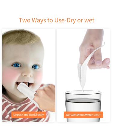 Baby Cleaning Finger Wipes - 100PCS Infant Tongue Cleaner & Toothbrush for Newborns 0-36 Months - Buy Online on GoSupps.com