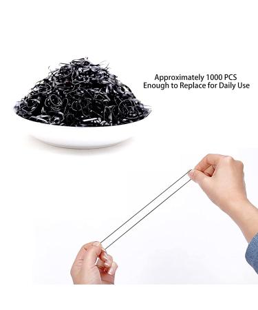 1000PC Elastic Hair Ties - Durable Mini Rubber Bands for Kids & Dreadlocks - Ideal for Weddings & Everyday Hairstyles - Black - Buy Online on GoSupps.com