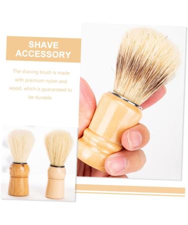 Frcolor 2-Pack Badger Hair Shaving Brushes for Men | Pro Hairdresser Dust & Shaving Brushes | Travel-Friendly Wooden Hairbrushes - Buy Online on GoSupps.com