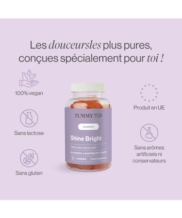 Shine Bright | Hair Growth Gummies | Vitamins for Skin Hair & Nails | Biotin | Folic Acid Vitamin B6 B12 | 120 Gummies | Tummy Tox - Buy Online on GoSupps.com