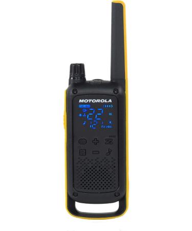 Motorola Solutions Portable FRS T470 Talkabout Two-Way Radios Emergency Preparedness Rechargeable 22 Channel 35 Mile Black W/Yellow 2 Pack - Buy Online on GoSupps.com