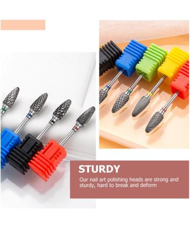 POPETPOP 4pcs Nail Polisher Manicure Tools Nail Drill Heads Nail Art Supplies Tungsten Nail Bit Cuticle Drill Bit Electric Nail Drill Bits Polishing Bit Tungsten Steel Alloy Portable 7x1.3cmx4pcs As Shown 1x4pcs - Buy Online on GoSupps.com