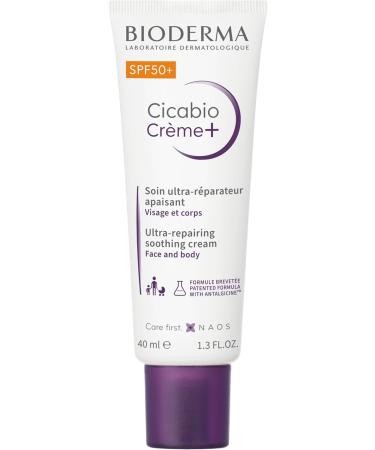 Cicabio Cream SPF50+ | Deeply Repairs the Epidermis | Soothes Itching and Feelings of Discomfort | Anti-Hyperpigmentation | Made in France | Pack of 2x40ML - Buy Online on GoSupps.com