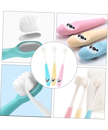 Frcolor Kids Toothbrush Set - 3-Pack Children's Toothbrush with Slipproof Design & Tongue Cleaner | Safe ABS Bristle & Teething Ring Toy - Buy Online on GoSupps.com