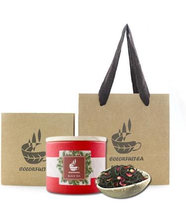 COLORFULTEA - 100g (3.5 oz) - Chinese Black Tea - Red Rose Black Tea/Rose Flower Black Tea/Rose Floral Black Tea - Premium Black Loose Leaf Tea - Buy Online on GoSupps.com