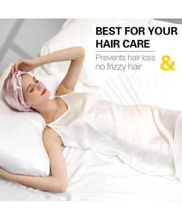 ZIMASILK 22 Momme Mulberry Silk Sleep Cap for Women - Rose Gold Night Bonnet for Hair Care - Buy Online on GoSupps.com