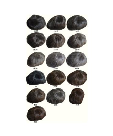 Airao All Lace Toupe for Men - Natural-Looking Hair Replacement Bleached Knot Indian Human Hair #1B50 (Off Black & 50% White) - Buy Online on GoSupps.com