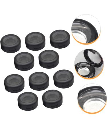 FRCOLOR 10 Sets Boxes Eye Shadow Box Travel Containers for Creams Eye Shade Face Cream Container Portable Eyeshadow Container Empty Eyeshadow Organizer Mini Lotion 3.8X3.8X1.9CM Black 1 - Buy Online on GoSupps.com
