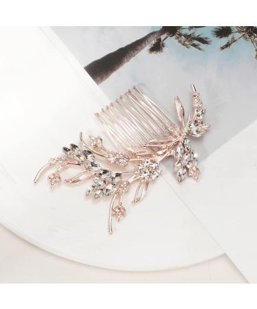 Ipetboom Bridal Comb Rhinestones Wedding Headpiece Flowers Decoration Hair Fork Clip Side Combs Vintage Wedding Ceremony Decorations Pearl Hair Retro Decor Branch The Photo Bride Zinc Alloy - Buy Online on GoSupps.com