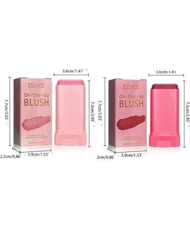 Blush Stick Cream Blush Stick Smooth Solid Moisturizer Stick Highlighter Stick Waterproof Face Makeup Stick for Cheek Eyes Lips (Pink 1PCS) Pink 19 g (Pack of 1) - Buy Online on GoSupps.com