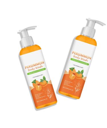 G n rique 2 x Persimmon Shower Gel Persimmon Body Wash for Body Odor Control Deeply Cleansing and Moisturizing Shower Refreshing and Deodorizing
